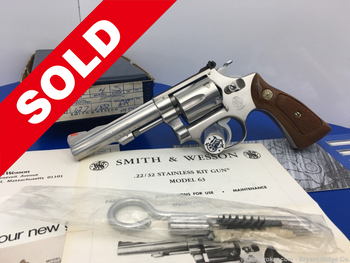 1979 Smith & Wesson Model 63 NO DASH 4" .22lr Kit Gun 