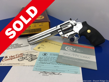 1988 Colt King Cobra .357 Mag 6" *RARE FACTORY BRIGHT STAINLESS*