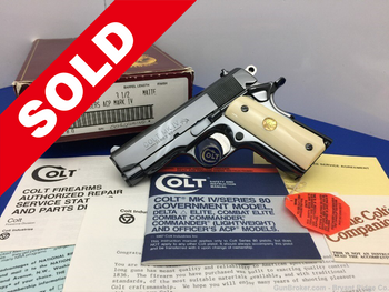 Colt Custom Shop Officer's ACP Series 80 MKIV *INCREDIBLE HEIRLOOM EDITION*