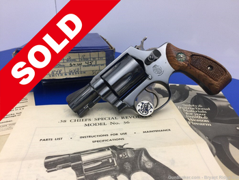 1981 Smith and Wesson Model 36 NO DASH 2" .38S&W *GORGEOUS CHIEF'S SPECIAL*