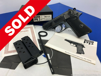 1979 Walther PPK/S Blue 3.3" .380acp *EXCEPTIONAL WEST GERMAN MADE WALTHER*