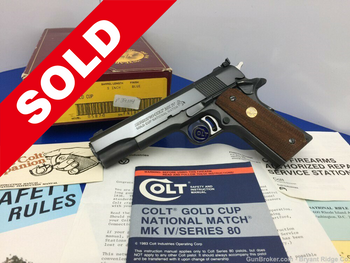 Colt Gold Cup National Match Series 80 MKIV 5" Blue .45acp *SIMPLY AMAZING*