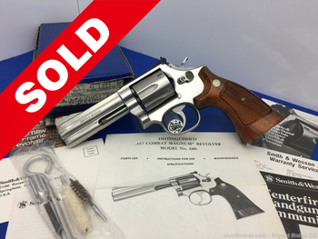 1981 Smith & Wesson 686 Stainless 4" .357mag *GORGEOUS EARLY NO DASH MODEL*