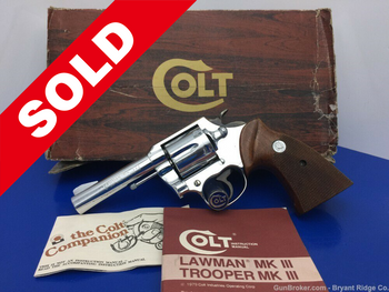 1970 Colt Lawman MKIII 4" *EARLY PRODUCTION MODEL* Rare Nickel Finish
