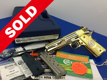 Custom Colt Government "We The People" 9mm *GOLD PLATED & MASTER ENGRAVED*