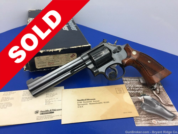 1983 Smith & Wesson 586 NO DASH Blue 6" .357Mag *STUNNING 6-SHOT REVOLVER*