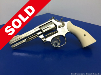1987 Smith Wesson 586 NO DASH 4" .357mag *COVETED BRIGHT NICKEL FINISH*