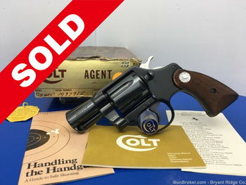 1976 Colt Agent 2" Blue Finish .38spl *SIMPLY AMAZING COLT* Incredible Find