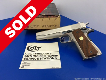 Colt Government Series 70 MKIV *RARE SATIN NICKEL FINISH* Like New in Box