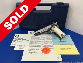 1988 Colt Delta Elite 10mm Blue 5" *GORGEOUS GENUINE STAG GRIPS* Incredible