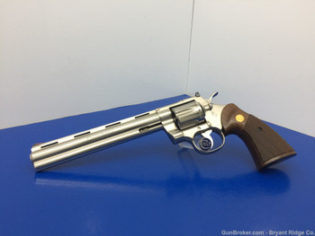 1981 Colt Python .357 Mag 8" *RARE E-E-Nickel FINSIH...COLT FACTORY LETTER