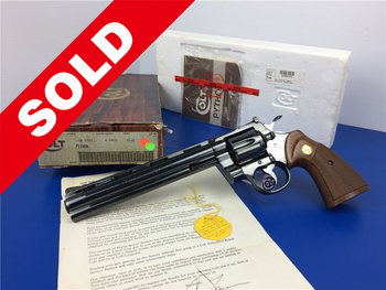 1980 Colt Python Target .38 SPL 8" Blue *1 OF ONLY 3,489 EVER PRODUCED!*