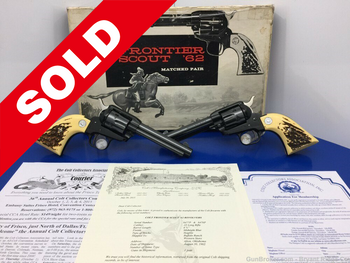 1962 Colt Frontier Scout 62 Set .22lr *CONSECUTIVE SERIALS* Factory Letter