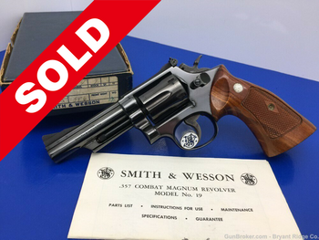 1967 Smith Wesson 19-2 .357mag 4" *STUNNING COMBAT MAGNUM MODEL*