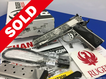 2017 Ruger SR1911 Target .45 ACP Stainless 5" *GORGEOUS MASTER ENGRAVING*