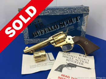 FIE E15 Buffalo Scout .22 LR Made In Italy *GORGEOUS GOLD PLATED SAA*