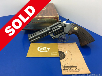 1978 Colt Diamondback .38 Spl Blue 4" *INCREDIBLE SNAKE SERIES REVOLVER*