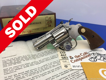 1978 Colt Diamondback .38 Spl Nickel *DESIRABLE 2.5" BARREL*