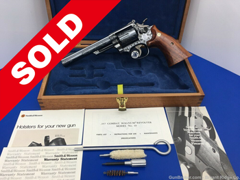 RARE FACTORY ENGRAVED 1979 S&W Model 19-4 Class A Engraved .357 Mag BOXED