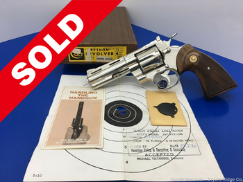 1970 Colt Python .357 Mag *RARE NICKEL FINISH W/ FACTORY TEST FIRE TARGET*