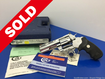 1997 Colt Anaconda *SUPER RARE "DT" MODEL* .44 Mag 4" *BRIGHT STAINLESS*