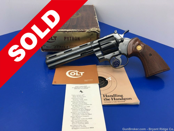 Colt Python .357 Mag ROYAL BLUE 6" *ORIGINAL MATCHING BOX & PAPERS*