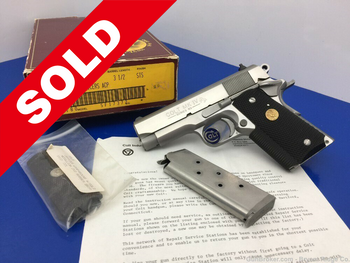 1987 Colt Officer MKIV Series 80 .45 ACP *BEAUTIFUL STAINLESS STEEL FINISH*