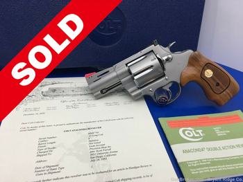 1993 Colt Anaconda - *.45 Colt* - *SUPER RARE 2.5" MAGNAPORT CUSTOM MODEL*