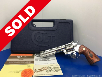 1982 Colt Python .357 Mag 6" *BREATHTAKING BRIGHT STAINLESS FINISH*