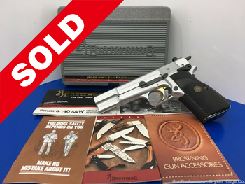 2001 Belgium Browning Hi Power 9mm 4.7" Silver Chrome *LIKE NEW IN BOX*