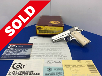 1987 Colt Officers ACP .45acp 3.5" *ULTRA RARE FACTORY BRIGHT STAINLESS*