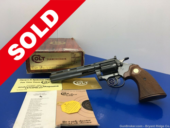 1978 Colt Diamondback .22 LR Blue 6" *EXTRAORDINARY COLT SNAKE*