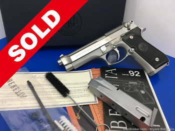 Beretta 92FS Inox 9mm Stainless 4.9" *AWESOME SEMI-AUTO PISTOL*