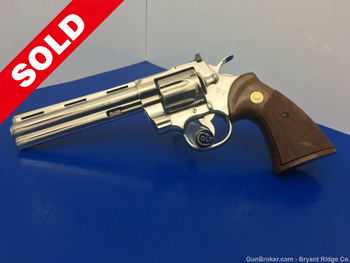 1979 Colt Python .357 Mag 6" *SCARCE NICKEL FINISH*