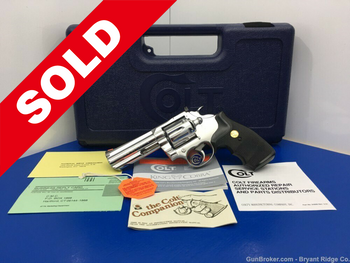 1988 Colt King Cobra .357mag 4" *BREATHTAKING BRIGHT STAINLESS*