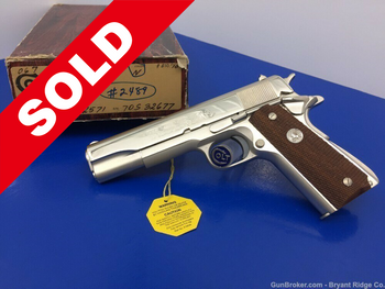 Colt Government 38super MKIV Series 70 *EXTRAORDINARILY RARE NICKEL MODEL*