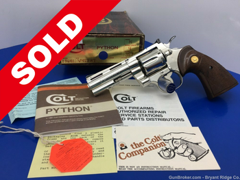 1979 Colt Python .357 Mag 4" *DESIRABLE NICKEL FINISH*