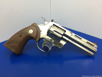 1976 Colt Python .357 Mag 4" *HIGHLY DESIRABLE NICKEL FINISH*