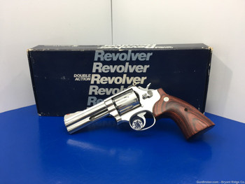 1986 Smith & Wesson 686 .357 Mag 4" *BREATHTAKING BRIGHT STAINLESS FINISH*