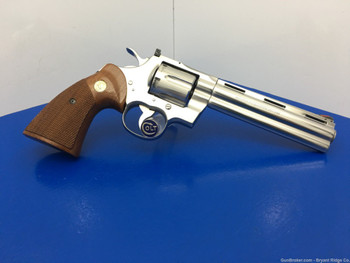 1985 Colt Python .357 Mag Stanless 6" *INCREDIBLE SNAKE SERIES REVOLVER*