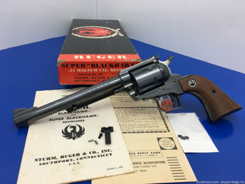 1969 Ruger Super Blackhawk .44 Mag Blue 7.5" *DESIRABLE 3-SCREW FRAME*