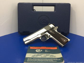 1998 Colt Combat Commander .45 ACP 4.5" *BREATHTAKING BRIGHT STAINLESS*