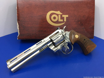 1973 Colt Python .357 Mag 6" *HIGHLY DESIRABLE NICKEL FINISH!*
