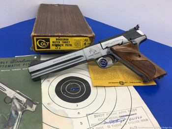 1969 Colt Woodsman Match Target .22 Lr Blue 6" *PRISTINE 3RD SERIES MODEL!*