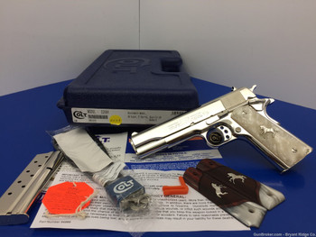 Colt Government Model .38 Super 5" *ABSOLUTELY GORGEOUS NICKEL FINISH*