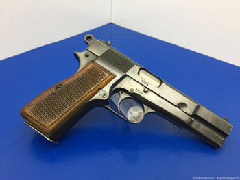 FN Belgium Browning Hi-Power 9MM Blue 4.7" *RARE LOW 4 DIGIT SERIAL # MODEL