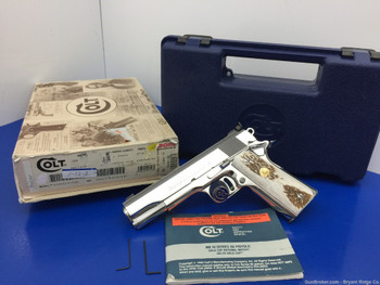 1995 Colt Gold Cup MKIV Series 80 .45 Acp *BREATHTAKING BRIGHT STAINLESS!*