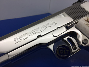 1995 Colt Gold Cup MKIV Series 80 .45 Acp *BREATHTAKING BRIGHT STAINLESS!*