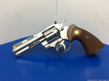 1985 Colt Python .357 Mag 4" *RARE FACTORY ULTIMATE BRIGHT STAINLESS*