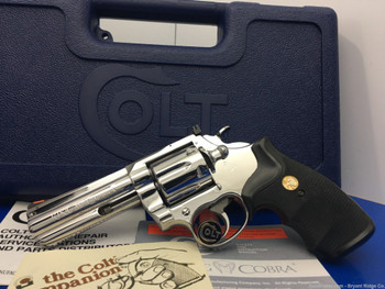 1988 Colt King Cobra .357mag 4" *BREATHTAKING BRIGHT STAINLESS FINISH* 